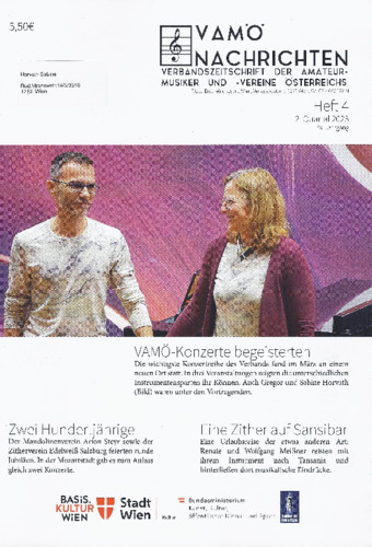 VAMÖ Nachrichten Titelseite mit Sabine & Gregor Horvath
